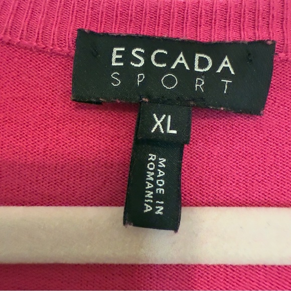 Escada Sport- pink sweater with button on sleeve women’s size XL - Picture 5 of 6